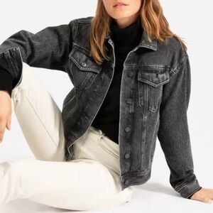 Oversized Denim jacket in washed black XS by Everlane